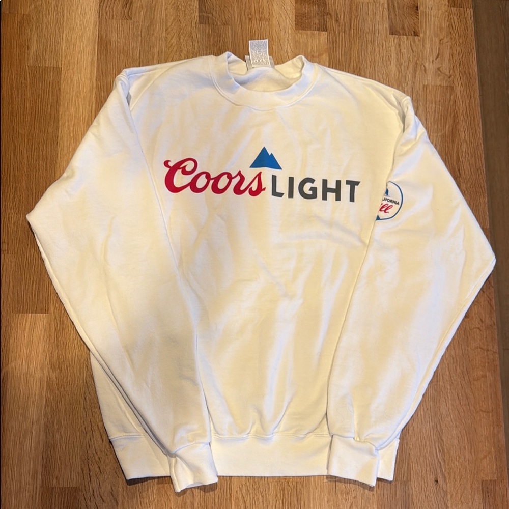 Champion White Crewneck Sweater Classic Style